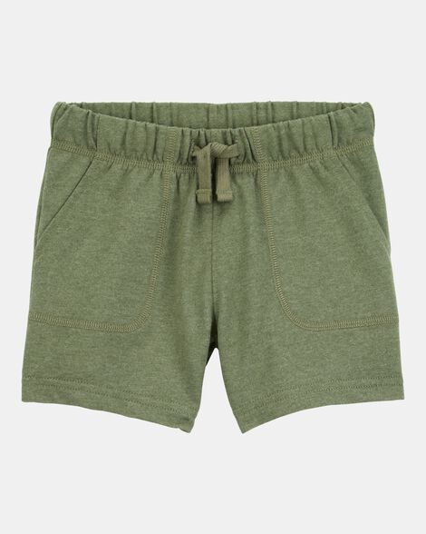 Image of Baby Boy Pull-On French Terry Shorts - Green