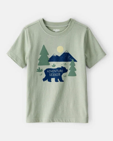 Image of Toddler Boy Adventure Seeker Short-Sleeve Graphic Tee - Green