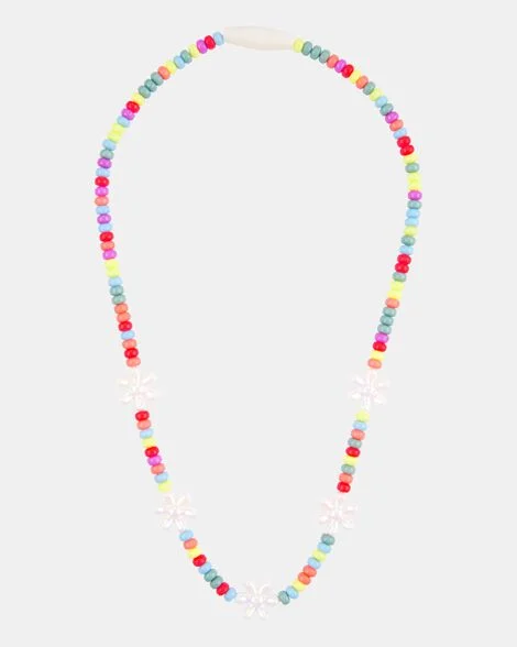 Image of Girls Flower Beaded Necklace