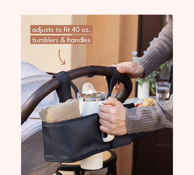 adjusts to fit 40 oz. tumblers & handles