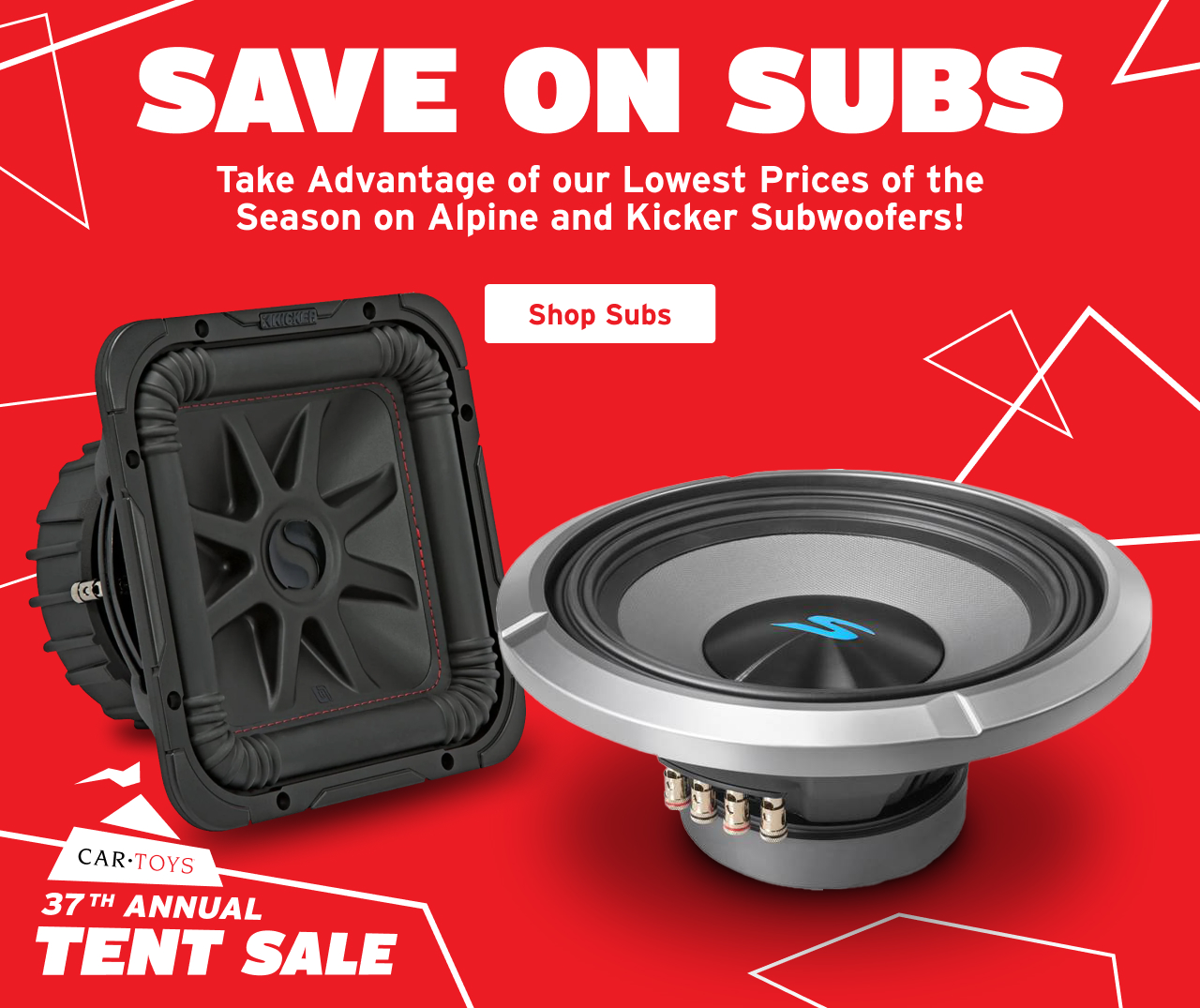 Alpine and Kicker Subwoofer Sale