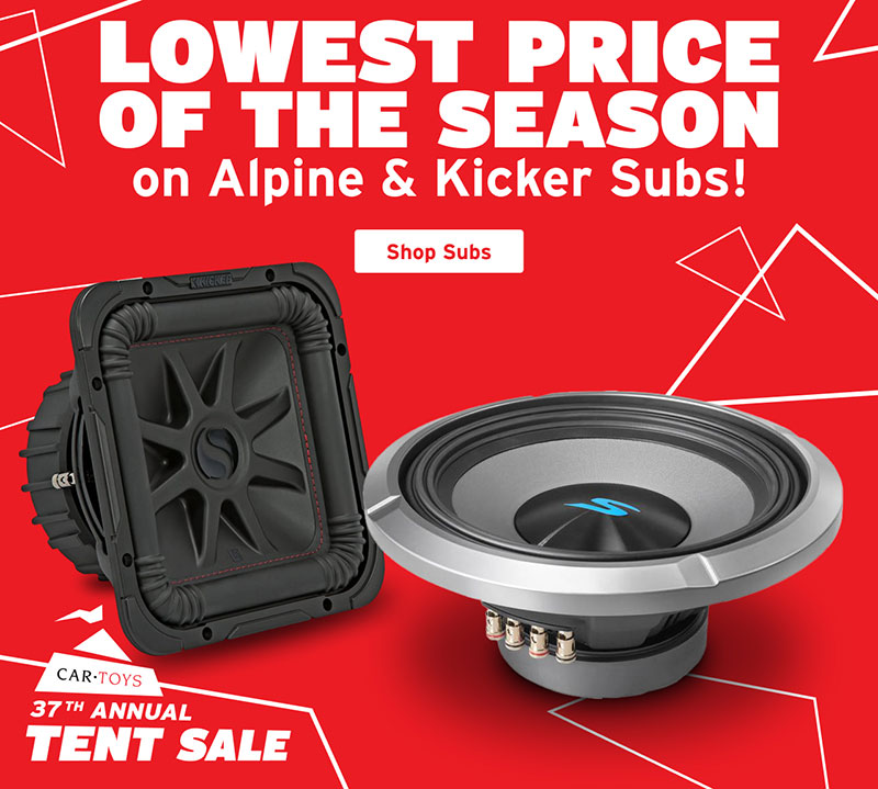 Alpine and Kicker Subwoofer Sale