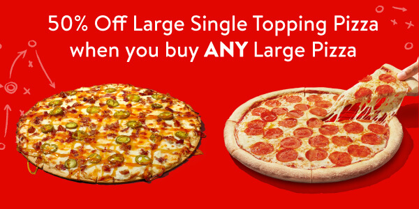 Thin crust jalepeno popper pizza and original crust pepperoni pizza