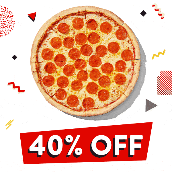 40% off All Pizzas