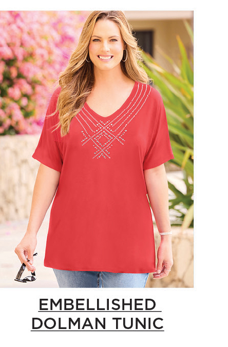 EMBELLISHED DOLMAN TUNIC