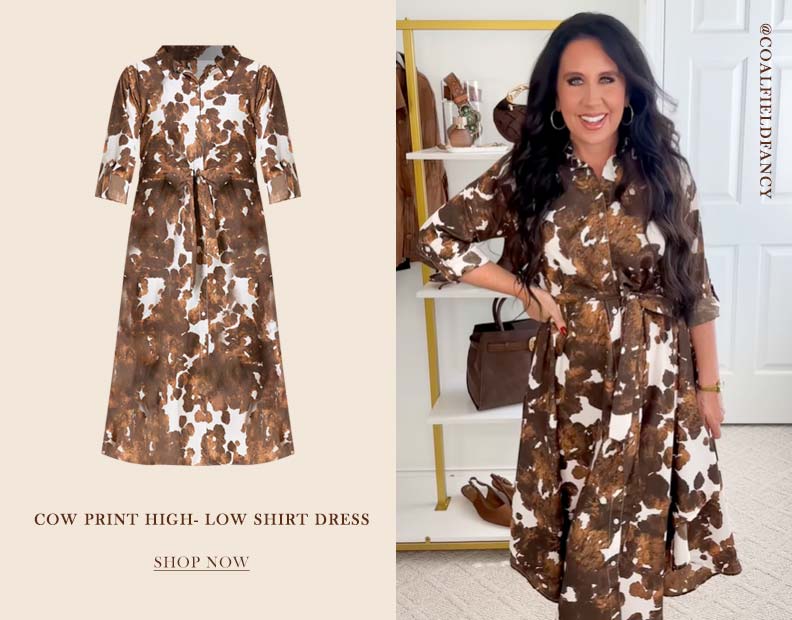 Shop Animal Print Shirt Dress