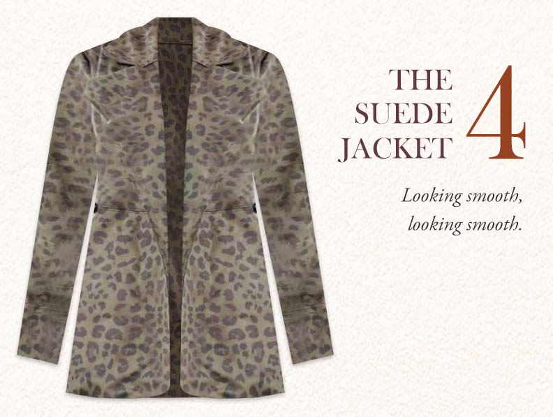 Shop the Faux Suede Leopard Trench Jacket