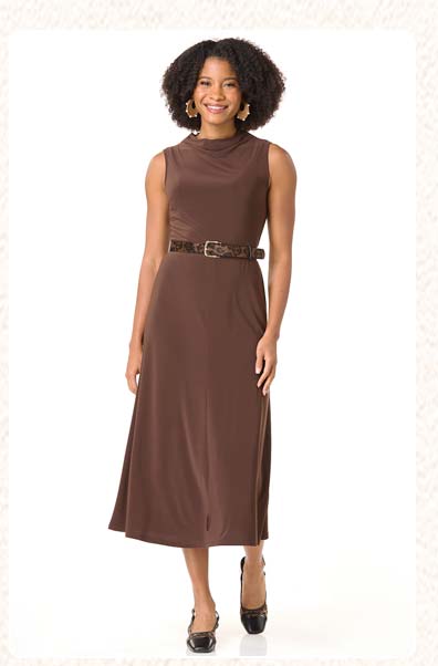 Shop Drop Shoulder Leopard Belt Midi Dress