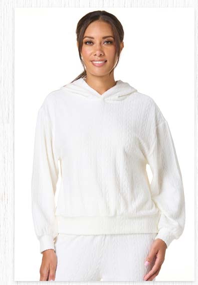 Shop Cable Texture Hacci Hoodie