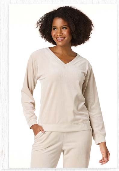 Shop Corded Velour Top