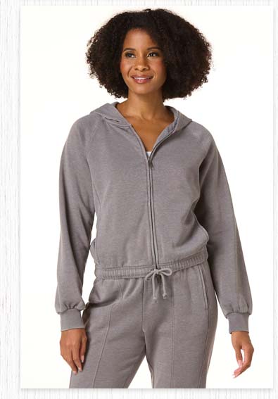 Shop Fleece Zip Front Sweatshirt