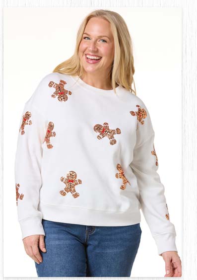 Shop Sequin Gingerbread Top