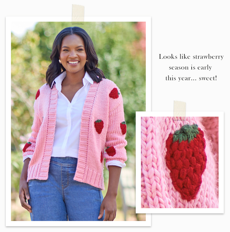 Shop Strawberry Cardigan Sweater