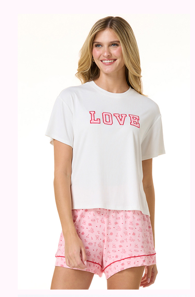 Shop Embroidered Love Sleep Set