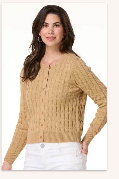 Shop Classic Cable Knit Cardigan