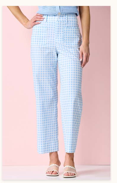 Shop Cropped Gingham Pants