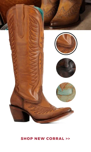 SHOP NEW WOMEN'S CORRAL BOOTS >>