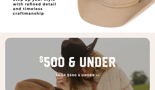 $500 & UNDER | SHOP NOW >>