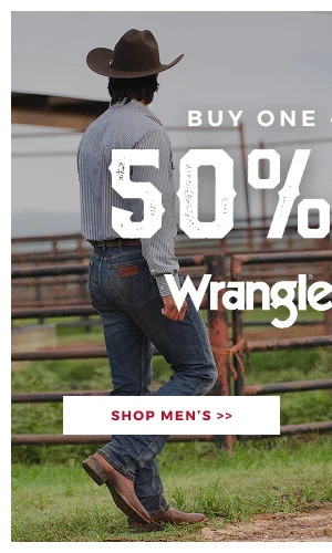 BUY ONE GET ONE 50% OFF WRANGLER JEANS | SHOP MEN'S >>