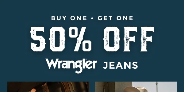 BUY ONE GET ONE 50% OFF WRANGLER JEANS