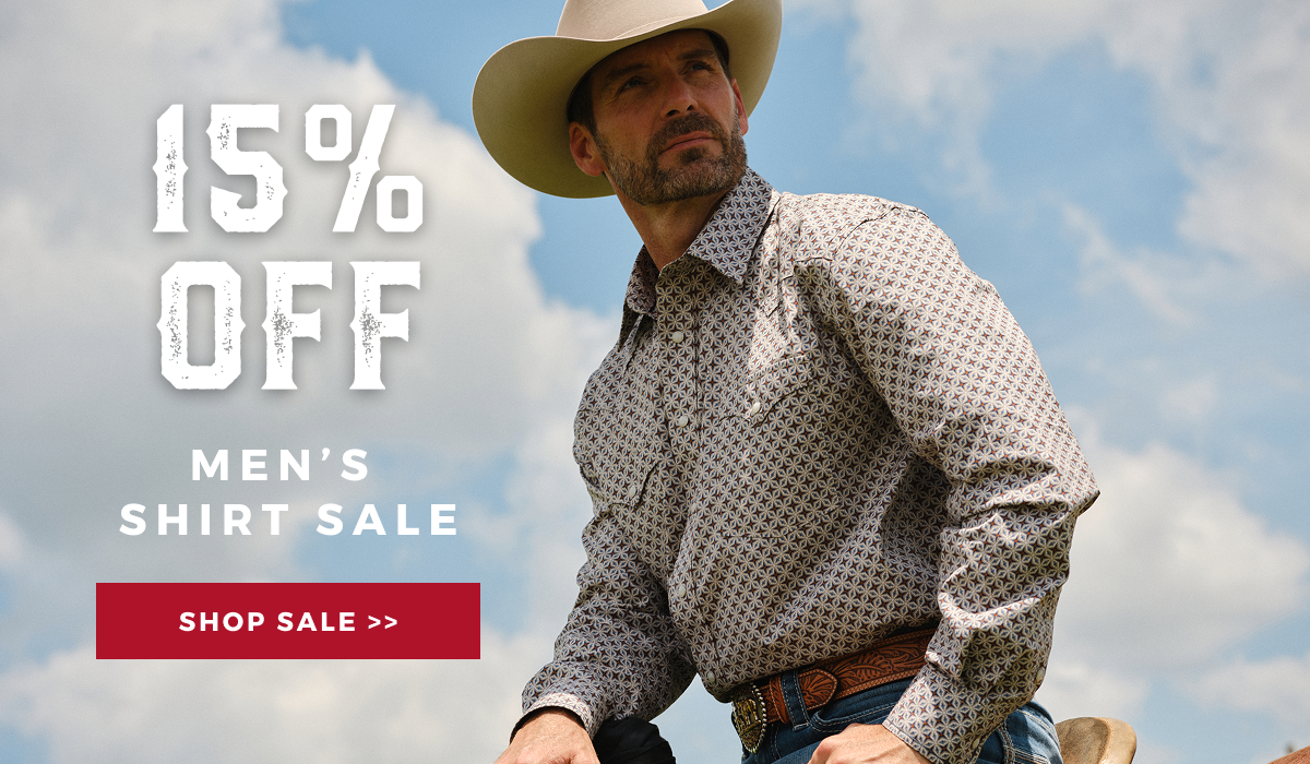 15% OFF MEN'S SHIRT SALE | SHOP SALE >>