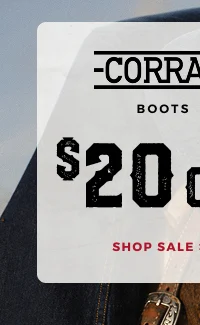 CORRAL BOOTS $20 OFF | SHOP SALE >> 