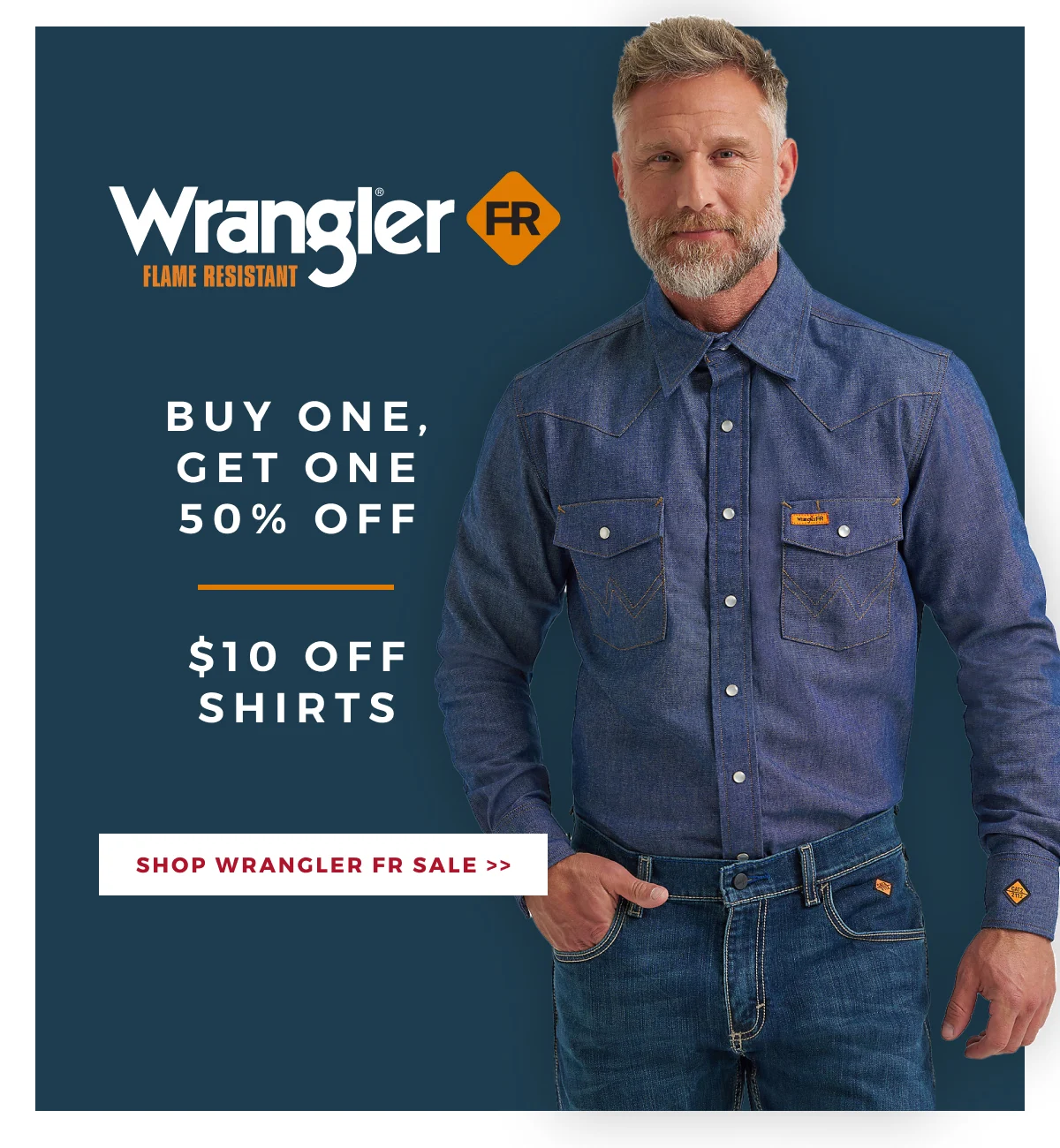 WRANGLER FR | BUY ONE GET ONE 50% OFF | $10 OFF SHIRTS | SHOP WRANGLER FR SALE >>