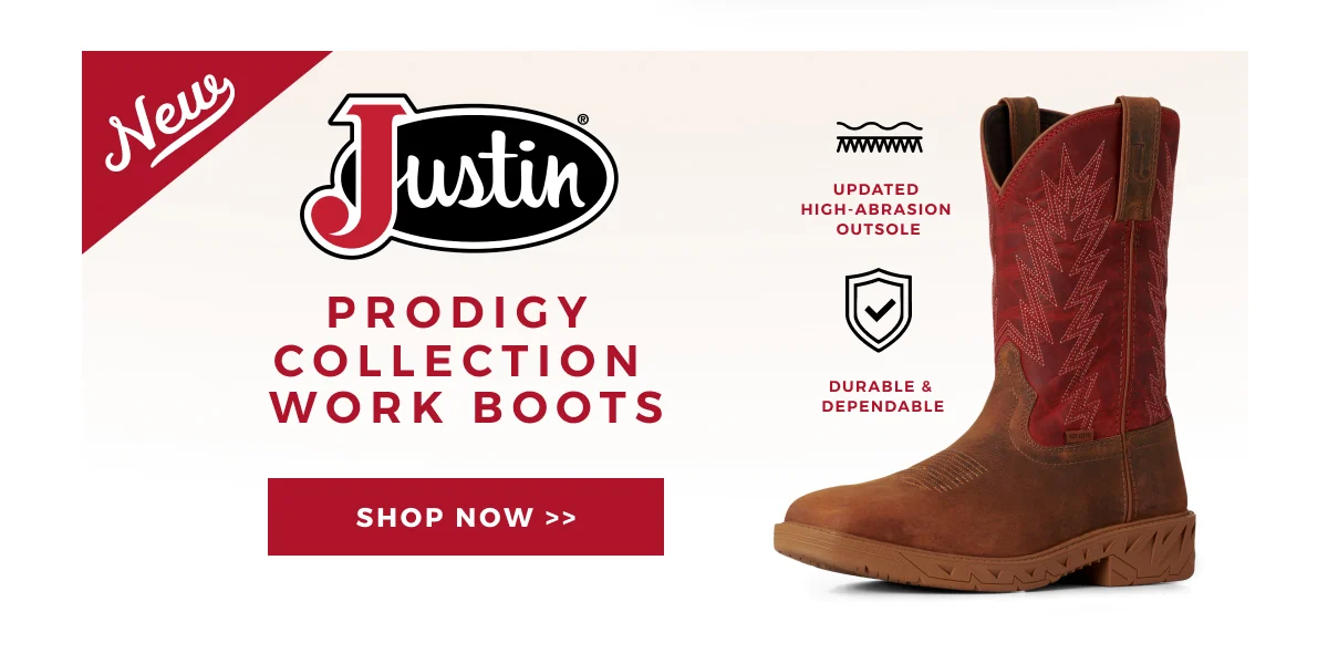 NEW JUSTIN PRODIGY COLLECTION WORK BOOTS | SHOP NOW >>