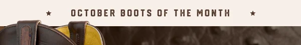 OCTOBER BOOTS OF THE MONTH 