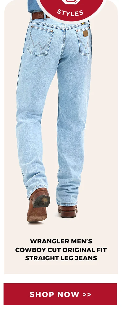 WRANGLER MEN'S COWBOY CUT ORIGINAL FIT STRAIGHT LEG JEANS | SHOP NOW >>