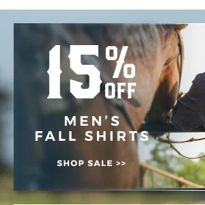 15% OFF MEN'S FALL SHIRTS >>