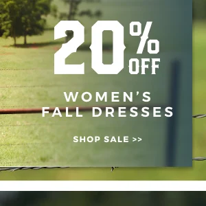 20% OFF WOMEN'S FALL DRESSES >>