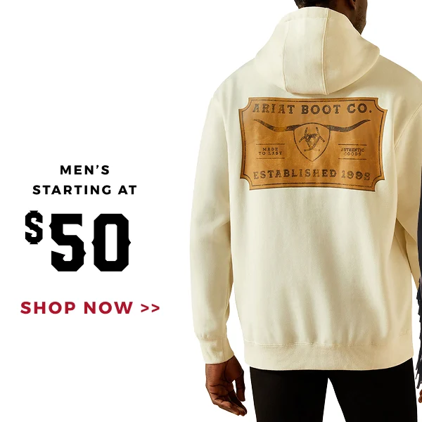 MEN'S STARTING AT $50 | SHOP NOW >>