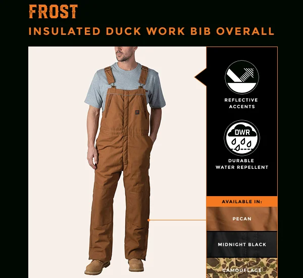 FROST INSULATED DUCK WORK BIB OVERALL | SHOP NOW
