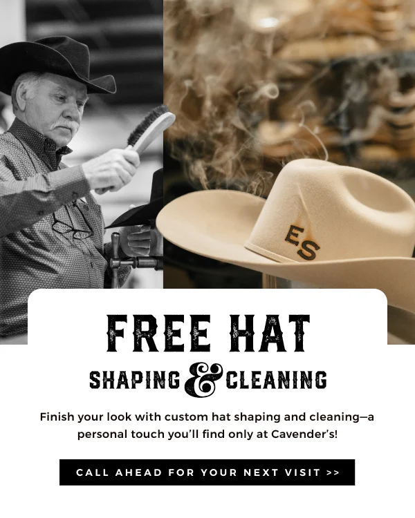 FREE HAT SHAPING AND CLEANING | CALL AHEAD TO PLAN YOUR VISIT