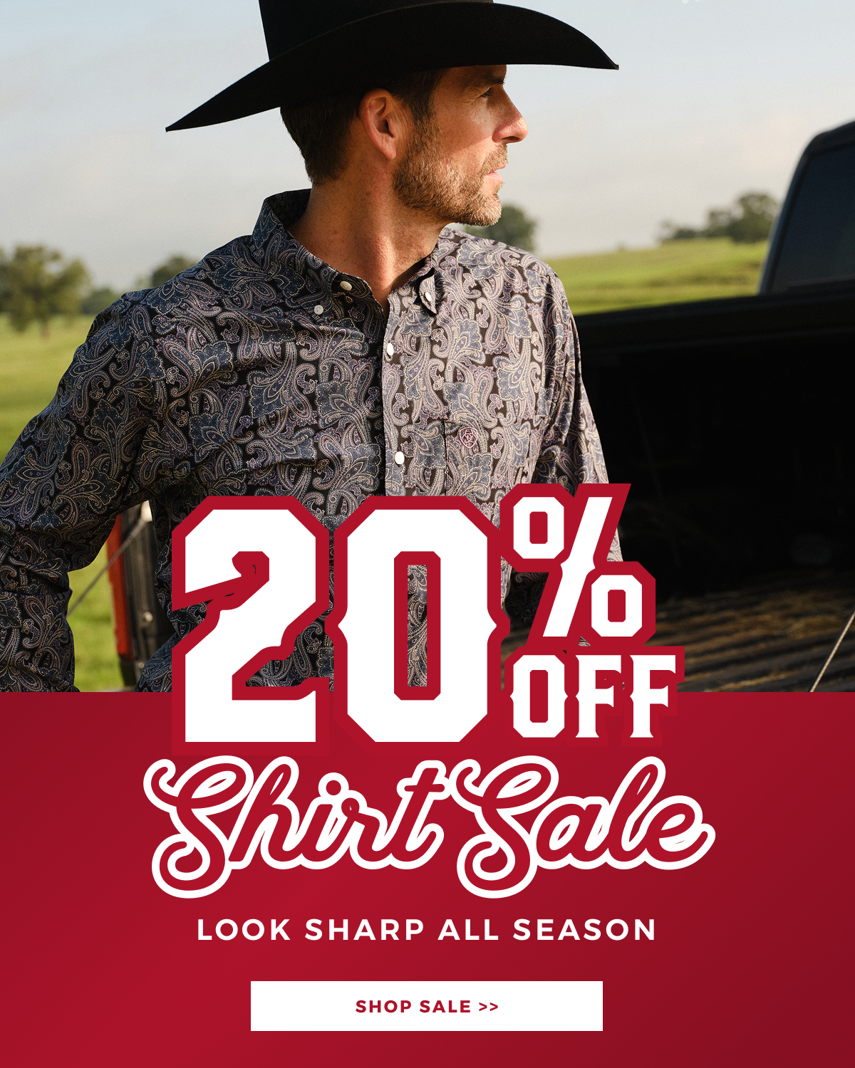 20% OFF SHIRT SALE |  SHOP SALE >>