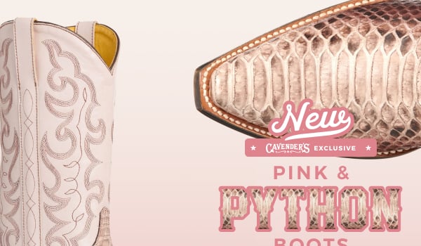 NEW CAVENDER'S EXCLUSIVE PINK & PYTHON BOOTS