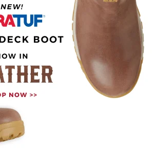 NEW! XTRATUF MEN'S DECK BOOT | NOW IN LEATHER | SHOP NOW >>