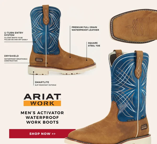 ARIAT WORK | MEN'S ACTIVATOR WATERPROOF WORK BOOTS | SHOP NOW >>