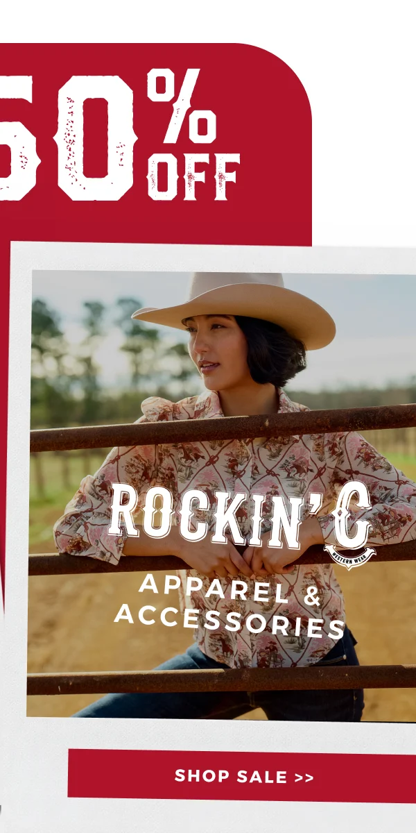 BUY 1 GET 1 50% OFF ROCKIN C APPAREL & ACCESSORIES | SHOP SALE >>