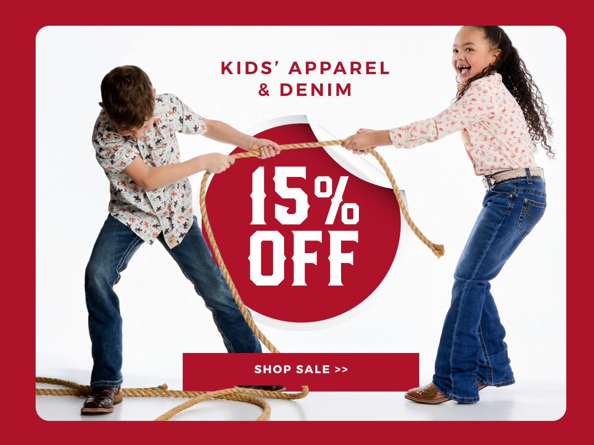 KIDS' APPAREL & DENIM 15% OFF | SHOP SALE >>