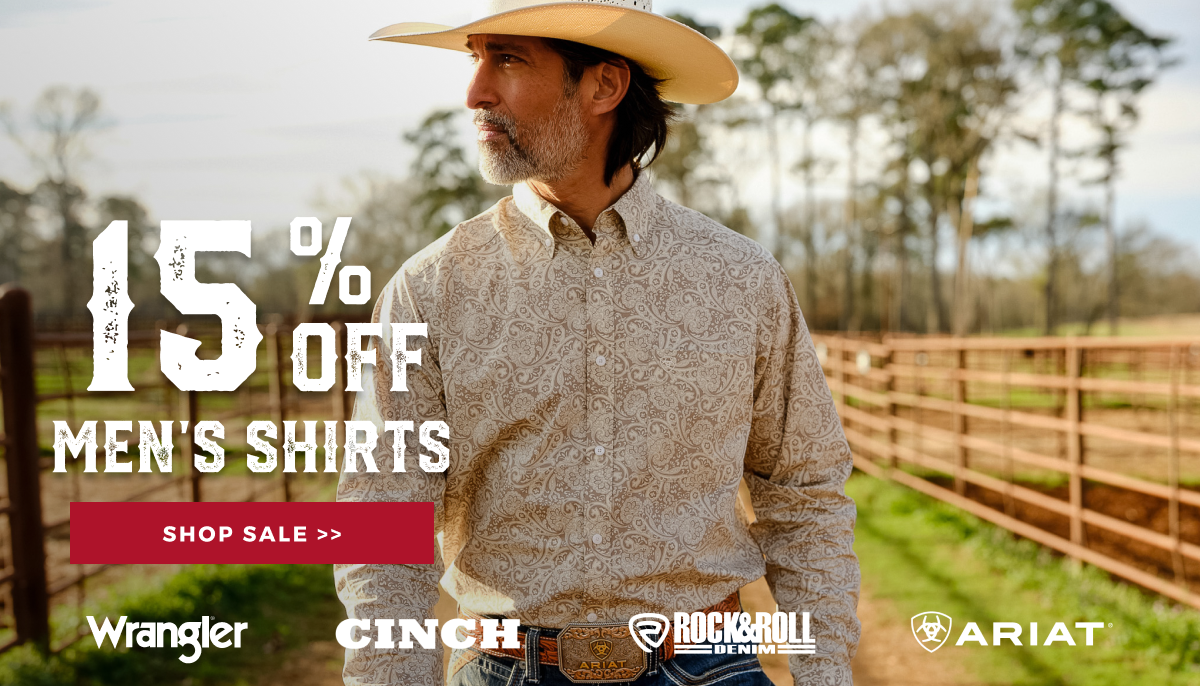 15% OFF MEN'S SHIRTS | SHOP SALE >>