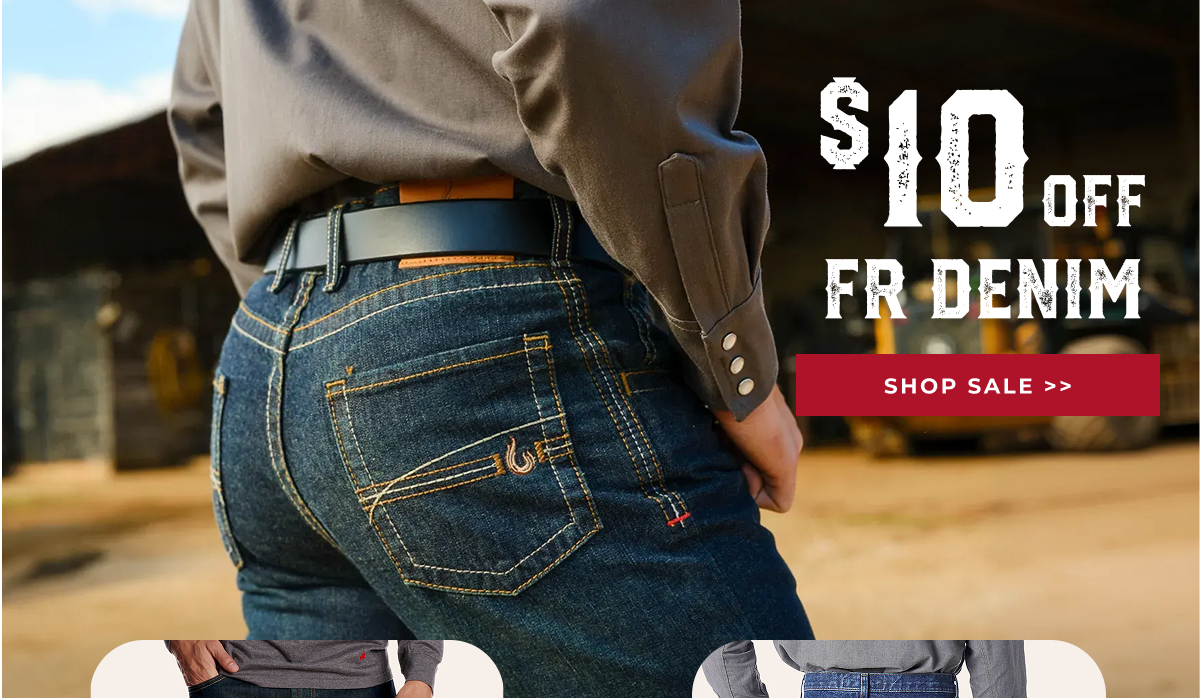 MEN'S $10 OFF FR DENIM | SHOP SALE >>