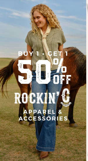 BUY 1 GET 1 50% ROCKIN' C APPAREL & ACCESSORIES
