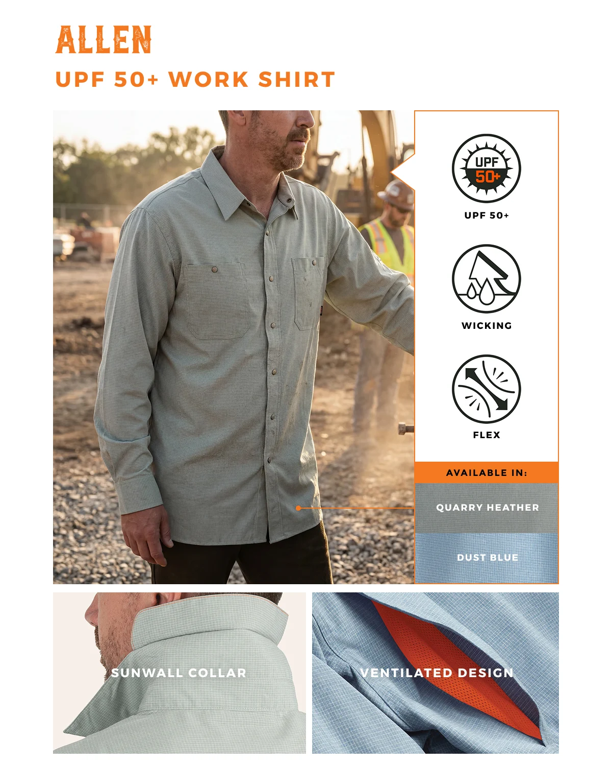 ALLEN UPF 50+ WORK SHIRT | SHOP NOW