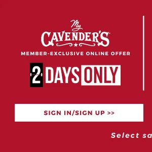 MY CAVENDER'S MEMBER-EXCLUSIVE OFFER | BUY 1 GET 1 50% OFF | SIGN IN/SIGN UP >>
