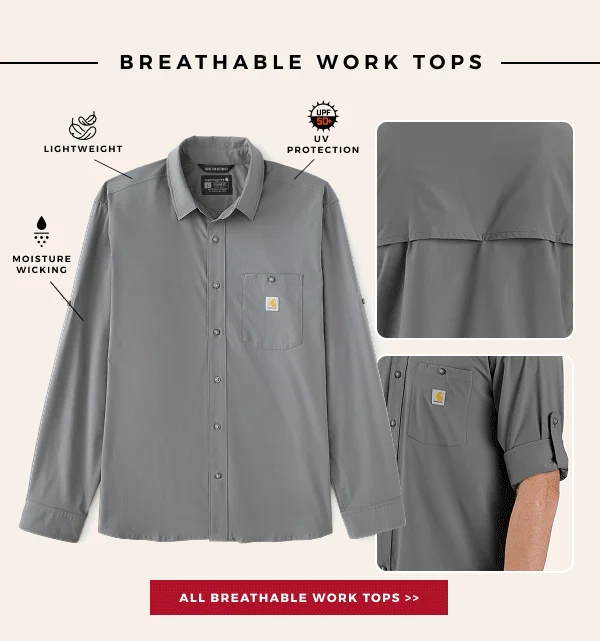 BREATHABLE WORK TOPS | SHOP >>