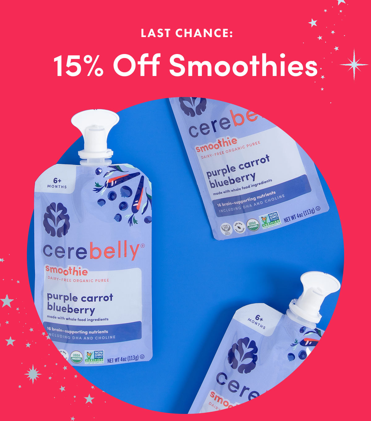 Last Chance: 15% Off Smoothies | This sale ends 3/31 so stock up on smoothies (including our two new flavors) now! Use code 2NEWSMOO at checkout. | *Discount applies to all smoothies in your cart—even if you're purchasing other items too!