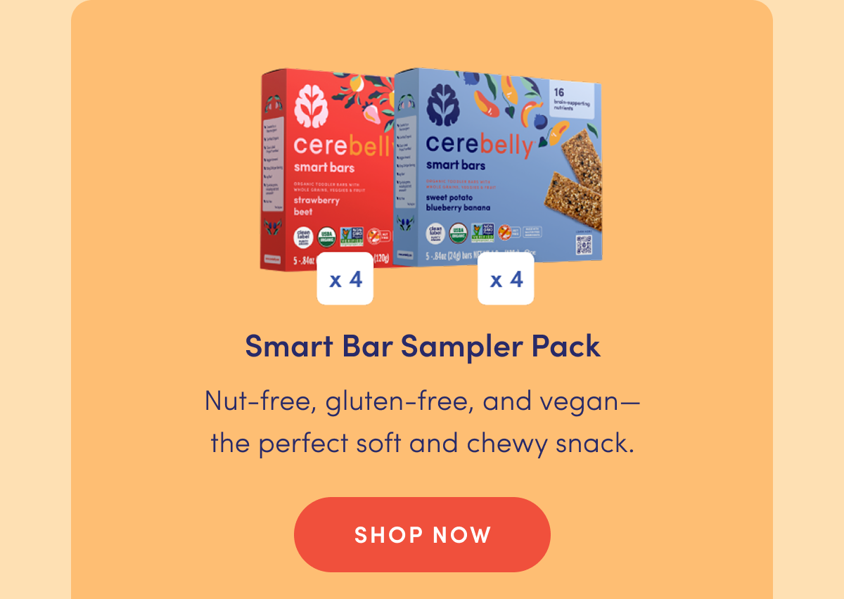 Smart Bar Sampler Pack | Nut-free, gluten-free, and vegan—the perfect soft and chewy snack. | SHOP NOW