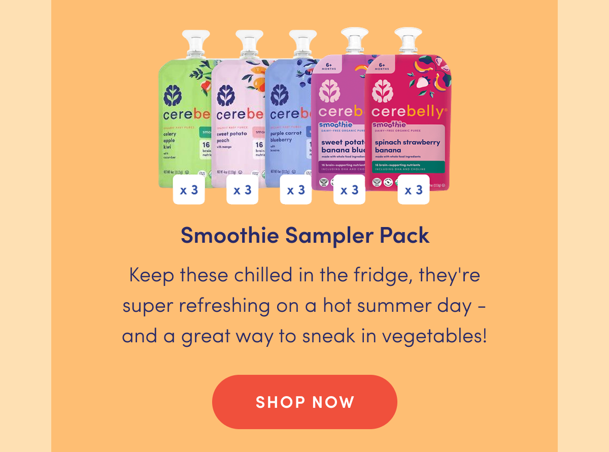Smoothie Sampler Pack | Keep these chilled in the fridge, they're super refreshing on a hot summer day - and a great way to sneak in vegetables! | SHOP NOW